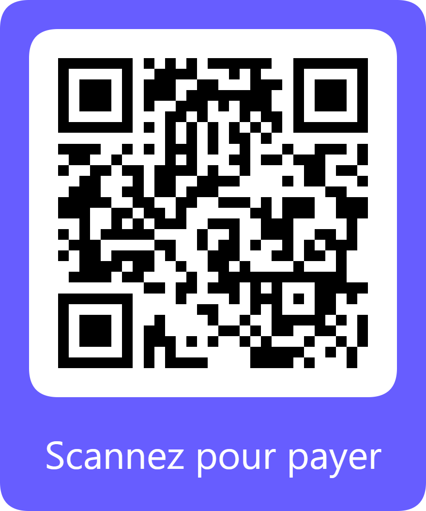 QR code de paiement par carte bancaire